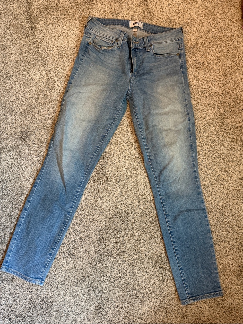 PAIGE Light Wash Skinny Jeans
